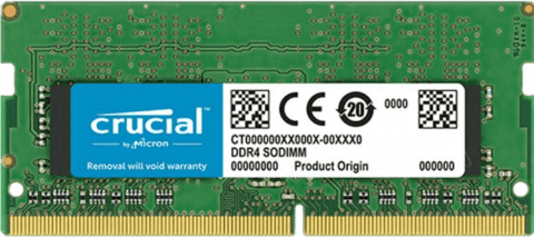 رم لپ تاپ 16 گیگابایت DDR4 تک کاناله (2400) 2666 مگاهرتز Crucial CL19 مدل CT16G4SFRA266